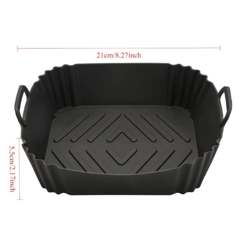 Baking Bread Pan Reusable Silicone Air Fryer Basket Liner Pot Tray Container Baking Mold Canister Shape Protector Accessories