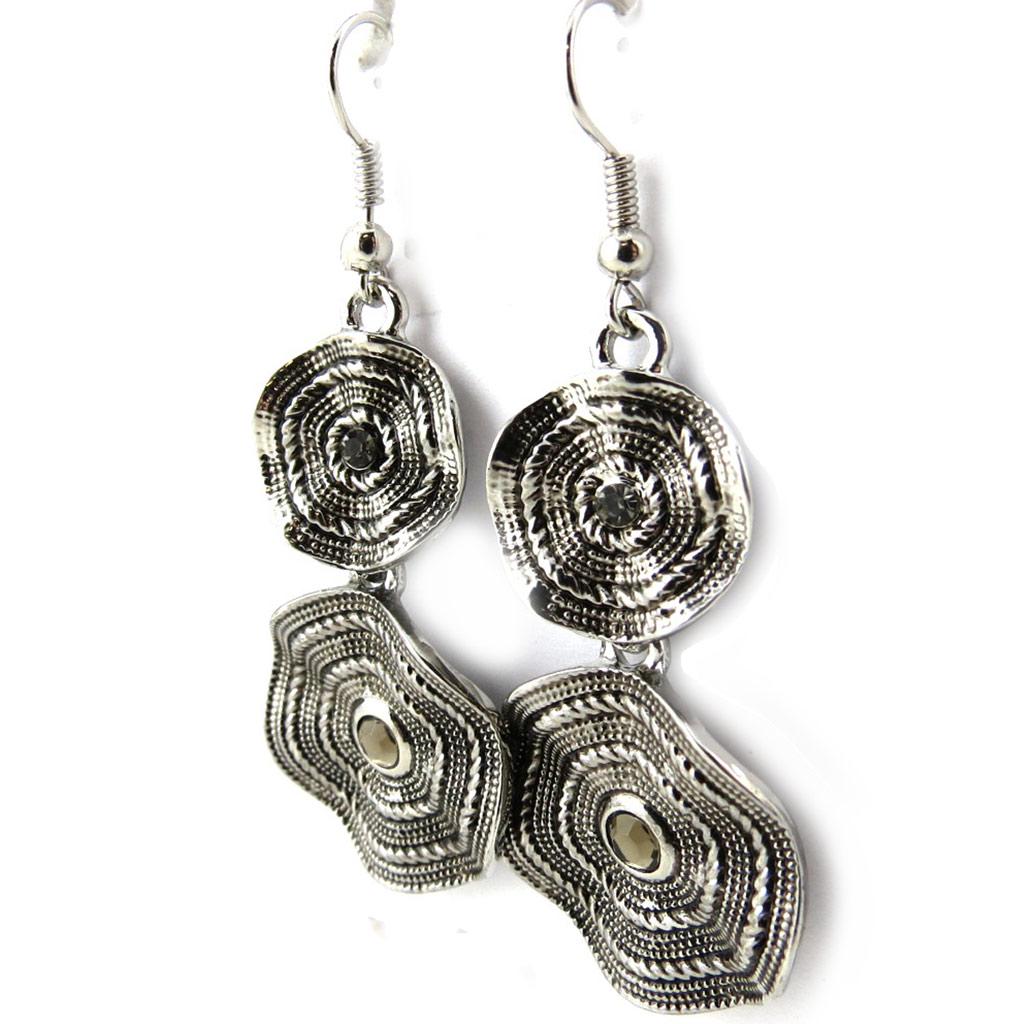 Les Trésors De Lily [N1582] - Gray 'Cléopatra' Earrings