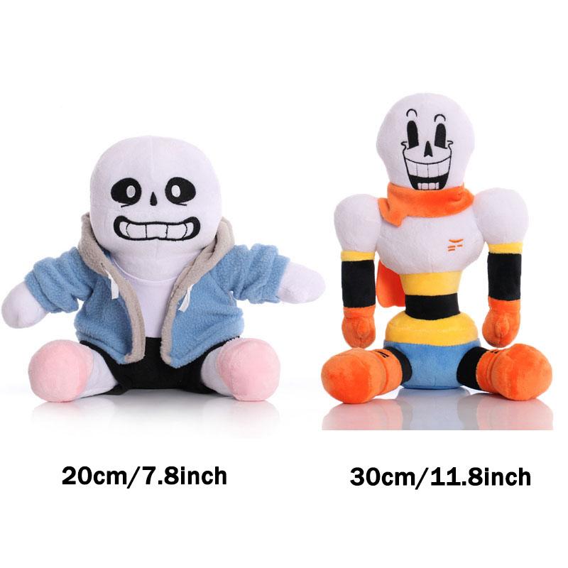 2pcs Set Undertale Plush Toys Sans Papyrus Plushies Figures Stuffed Animals Soft Game Characters Dolls Kids Birthday Xmas Gifts