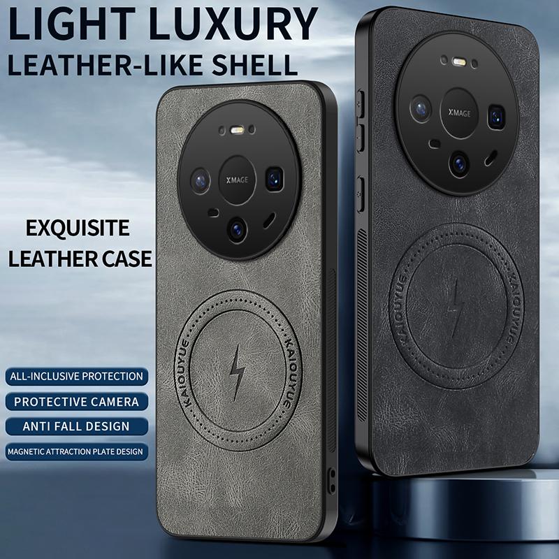 For Huawei Mate 80 Vintage Business Phone Case Cover Sheepskin Leather Magnetic Case for Huawei Mate 80 Pro Max Wireless Case
