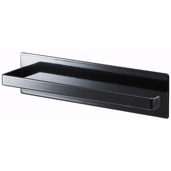 Yamazaki Magnet Kitchen Paper Holder Black Approximately W6D5.2H24.5cm Tower Can be installed either vertical horizontal orientation Towel Hanger 7128