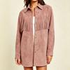 Cardigan a manica lunga da donna con colletto a revers, nappe colorate, vestibilità ampia, lunghezza media