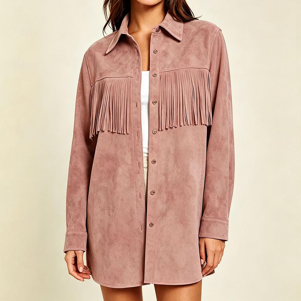 Cardigan a manica lunga da donna con colletto a revers, nappe colorate, vestibilità ampia, lunghezza media