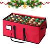 Caixa de Armazenamento para Decoração de Bola de Natal Organizador de Enfeites de Natal Caixa com Grade Ajustável e Removível Saco para Laços de Natal