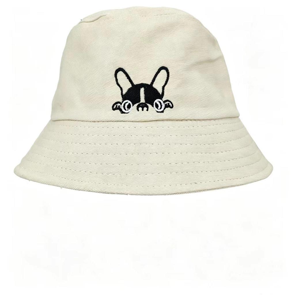 Women's Versatile Sun Protection Bucket Hat - Casual Outdoor Puppy Design
