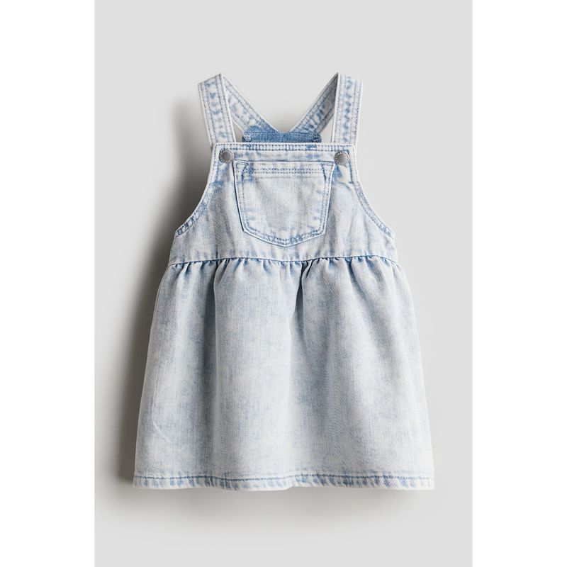 

HM Children s Clothing Baby Girl s Dress Autumn Plaid Cute Diagonal Cloth Strap Dress 1131112 Light cowboy Blue 66/48(4-6m)