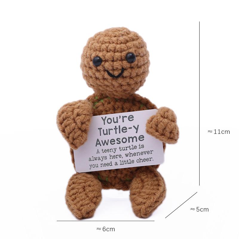 Handmade Crochet Animals Cute Turtle Inspirational Gifts for Women Birthday Emotional Motivational Turtle Christmas Gifts