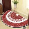 1PC Retro Door Rug Semi-circular Floor Mat Entrance Door Rugs Non-slip Absorbent Bathroom Mat Room Home Decoration Hogar Tapete