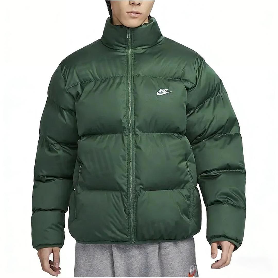 Nike Sportswear Club Primaloft Stand up Collar Zipper Warm Breadms Cotton Jacket Men s Edition  M , L , XL , XXL , XXXL . зелёный