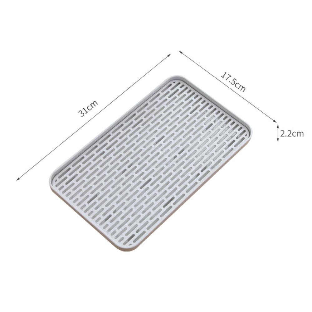 Portable Plastic Drain Tea Tray Detachable Tableware Storage Cutlery Holder Double-layer Serving Plate Kitchen