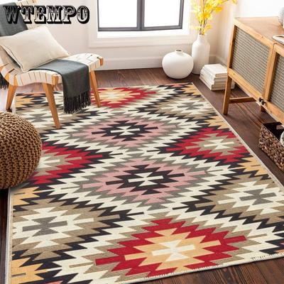 Moroccan Ethnic Style Carpet Living Room Dirt Resistant Coffee Table Mat Bedroom Decoration Bedside Carpet