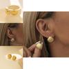 Boucles d'oreilles tendance 2023 dorées géométriques coquillage design chic en alliage plaqué