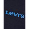 Levis Loose Casual Letter Logo Ribbed Round Neck Short Sleeve T-Shirt Men Tops Navy-Blue 002XA-0001