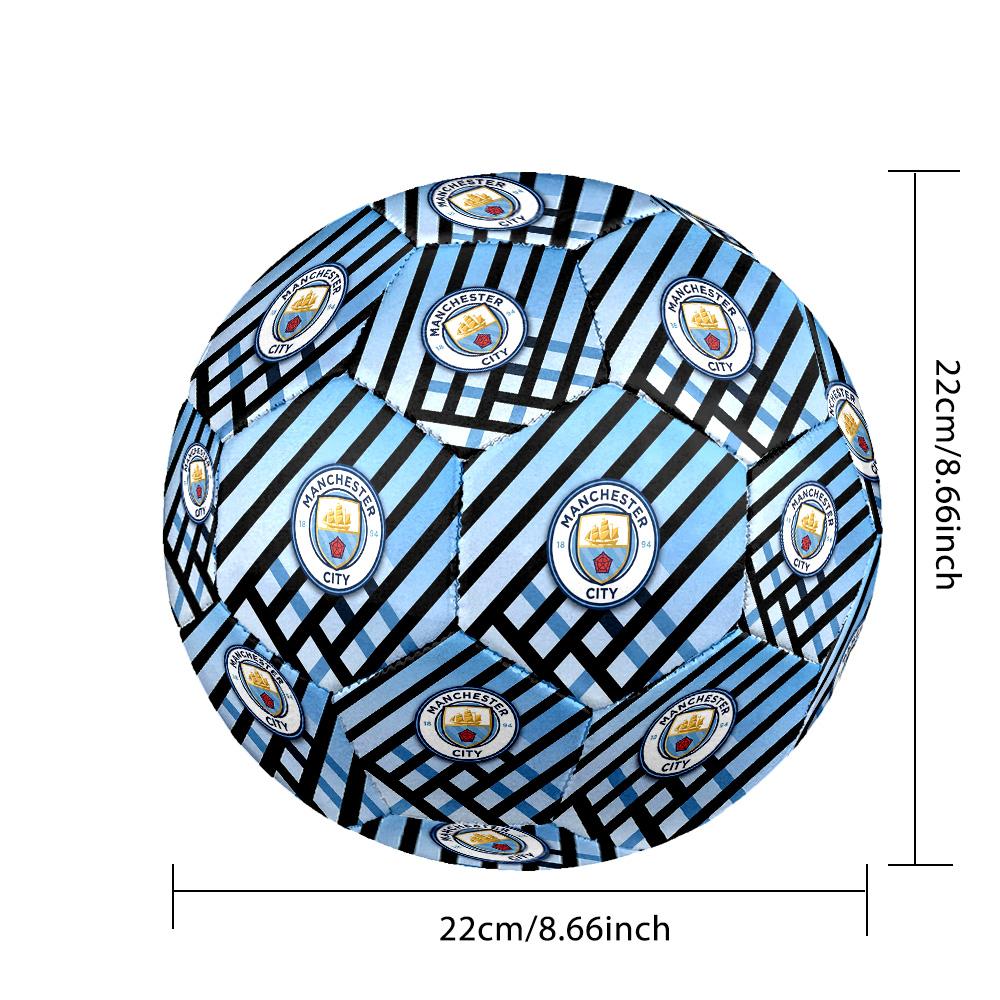 Manchester City teamSoccer Ball Colorful All Ages Machine Stitched PVC Competition Ready Durable High-Bounce