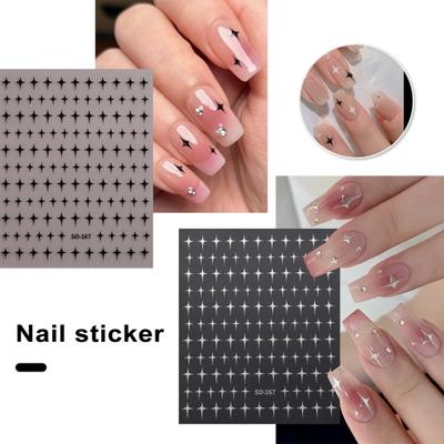Parlak Yıldız Nail Art Çıkartmalar 3D Ultra-ince Yıldız Çıkartmaları DIY Manikür Tırnak Yapışkanlı Dekorasyon Kız Zanaat Malzemeleri Hediye