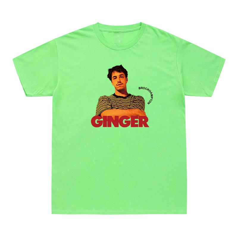 All-American Boyband Brockhampton T-Shirt Men O-Neck Hip Hop Casual T Shirt GINGER Streetwear 100% Cotton Tee Shirt Harajuku Top