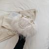 Plush Bag for Women with Large Capacity New Pearl Chain Crossbody Bag Niche Popular Autumn and Winter Plush Bag Bucket Bag