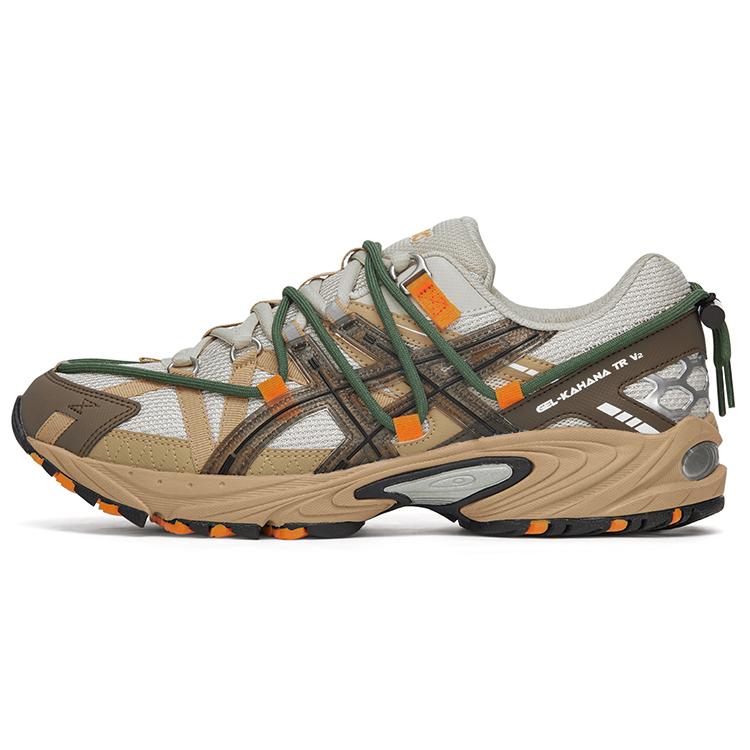 Asics Gel Kahana TR V2 Protiskluzové a Odolné proti Opotřebení Lehké Trekové Boty s Nízkým Svrškem Unisex Khaki