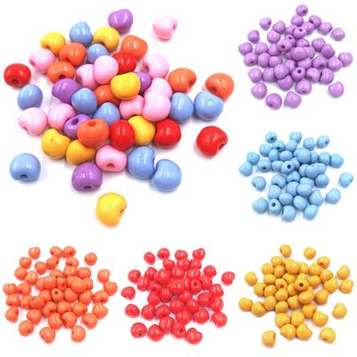 High Quality Candy Color Acrylic Pendant 12*10mm DIY Jewelry Accessories for Bracelet Necklace Making Solid Color Fashion 20Pcs Loose Beads Materials