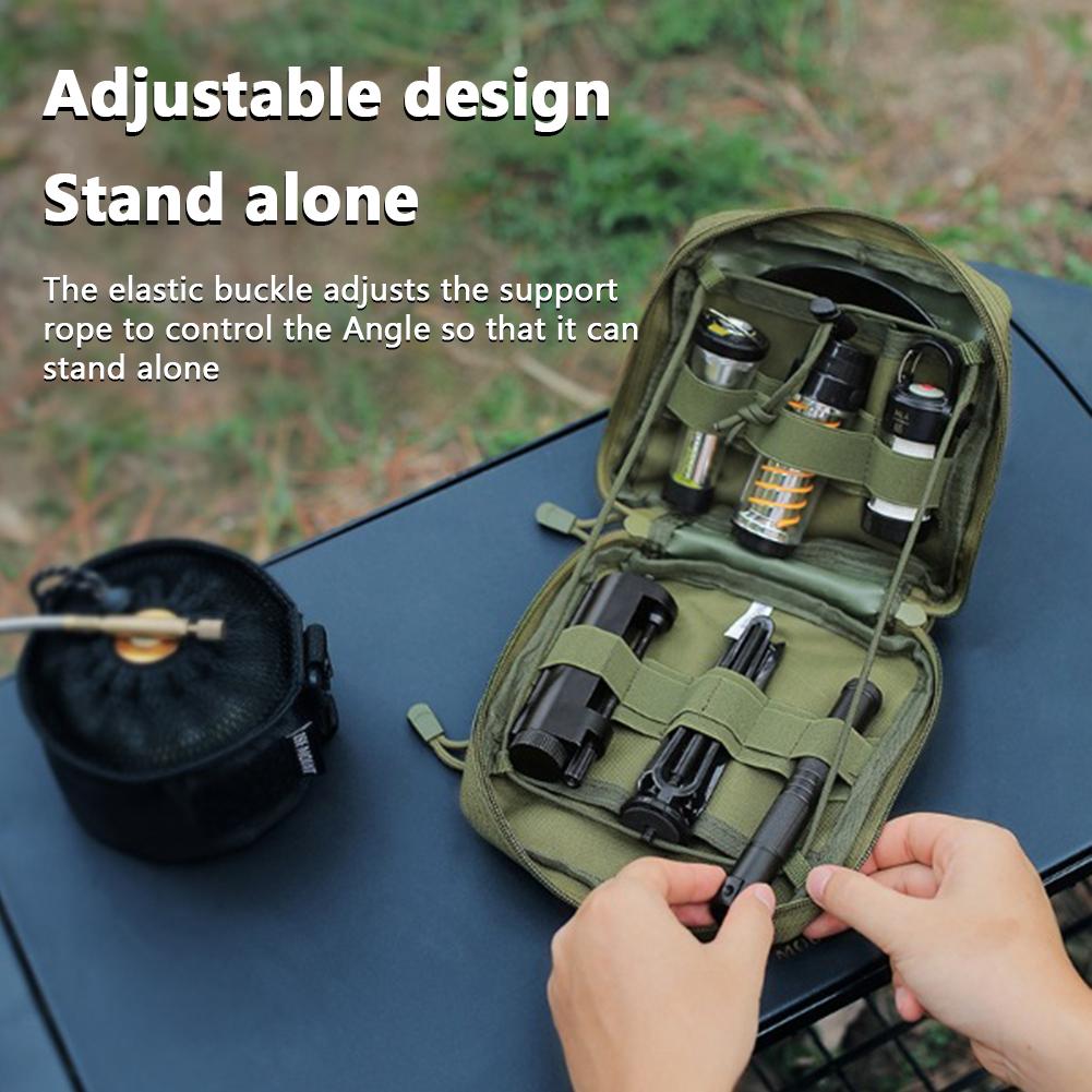 Tactical Large Admin Pouch Of Double Layer Design Luminaire Storage Bag Molle EDC EMT Utility Pouch Goalzero Lighting Pouch