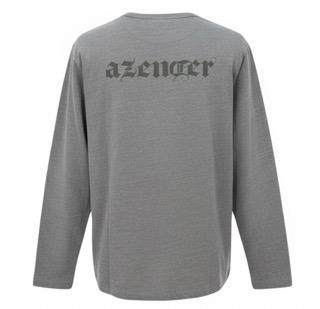 AZENDER Pigment Agender Long Sleeve Tee Gray
