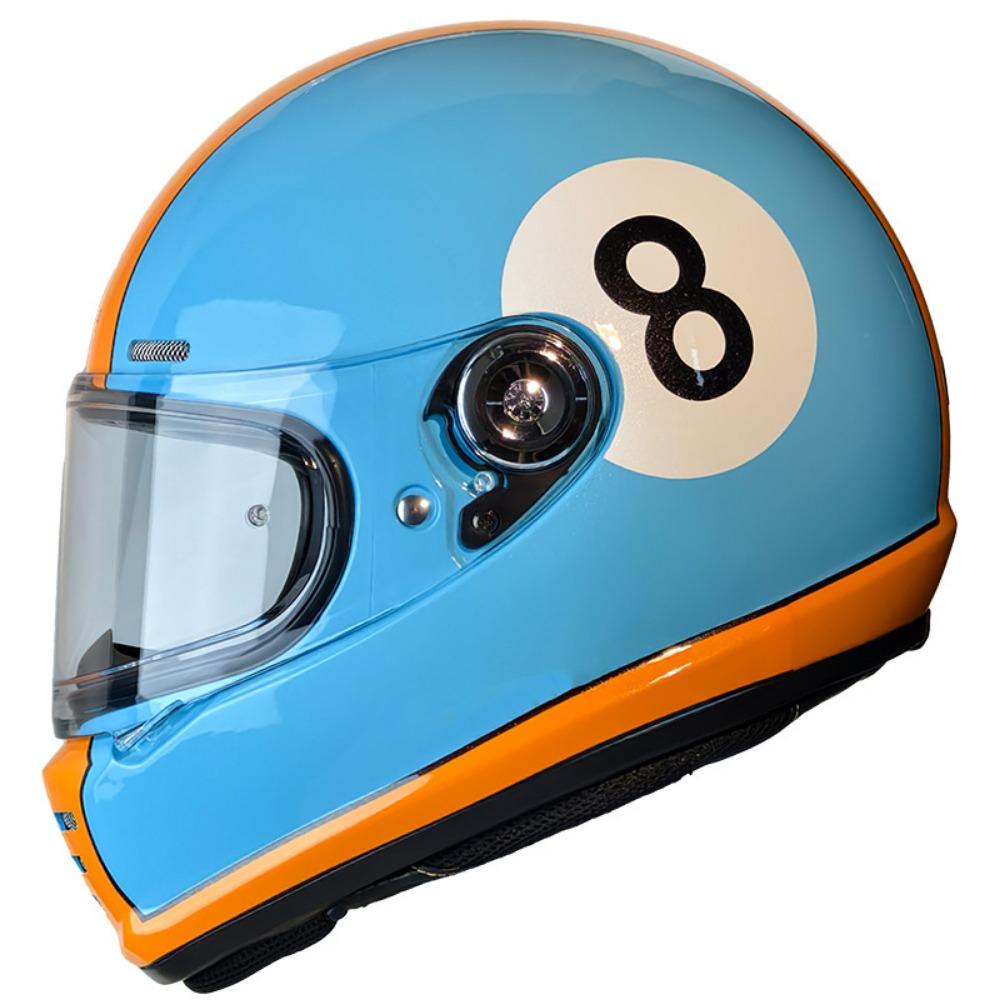 Vintage Full Helmet Four Seasons Men's and Women's Light Commuter Fiberglass Carbon Fiber Cruise Locomotive Motorcycle Helmet