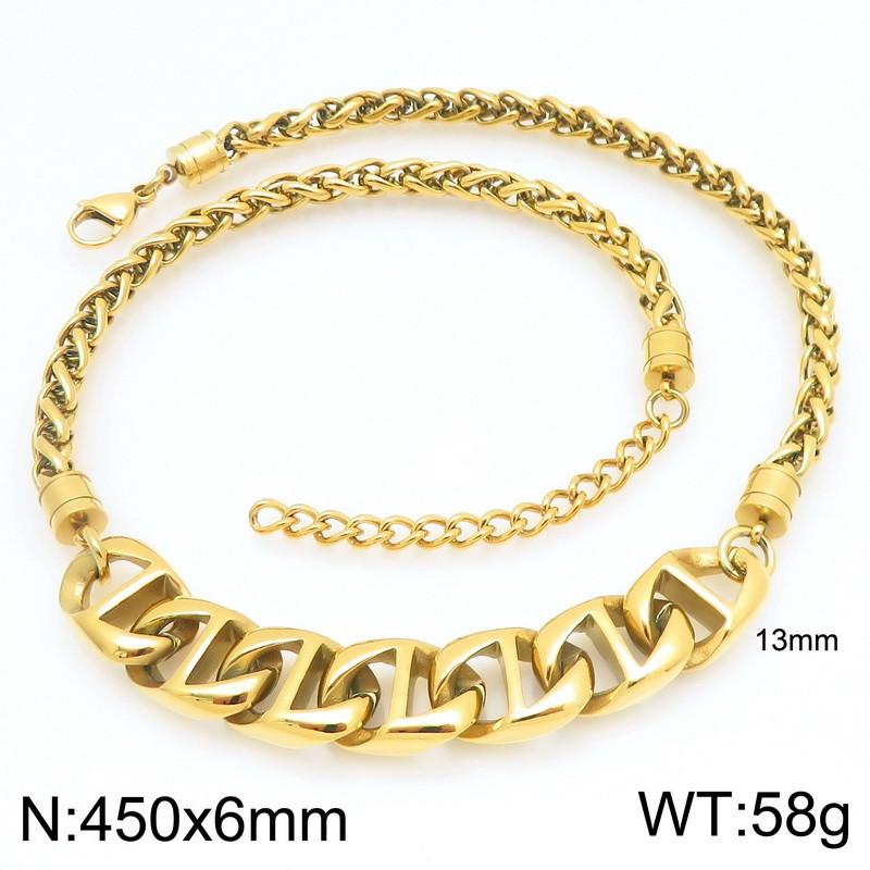 Trendy Statement Clavicle Chain Choker for Men Women Unisex Vacuum Plated Stainless Steel Necklaces Hypoallergenic Jewelry Gift