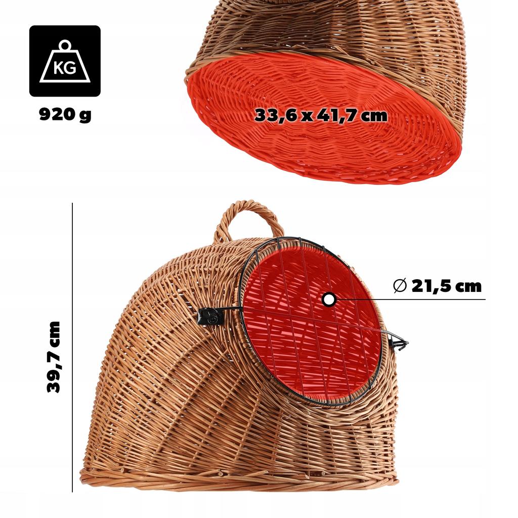 KADAX Weidenkorb-Transportbox für Hund Katze