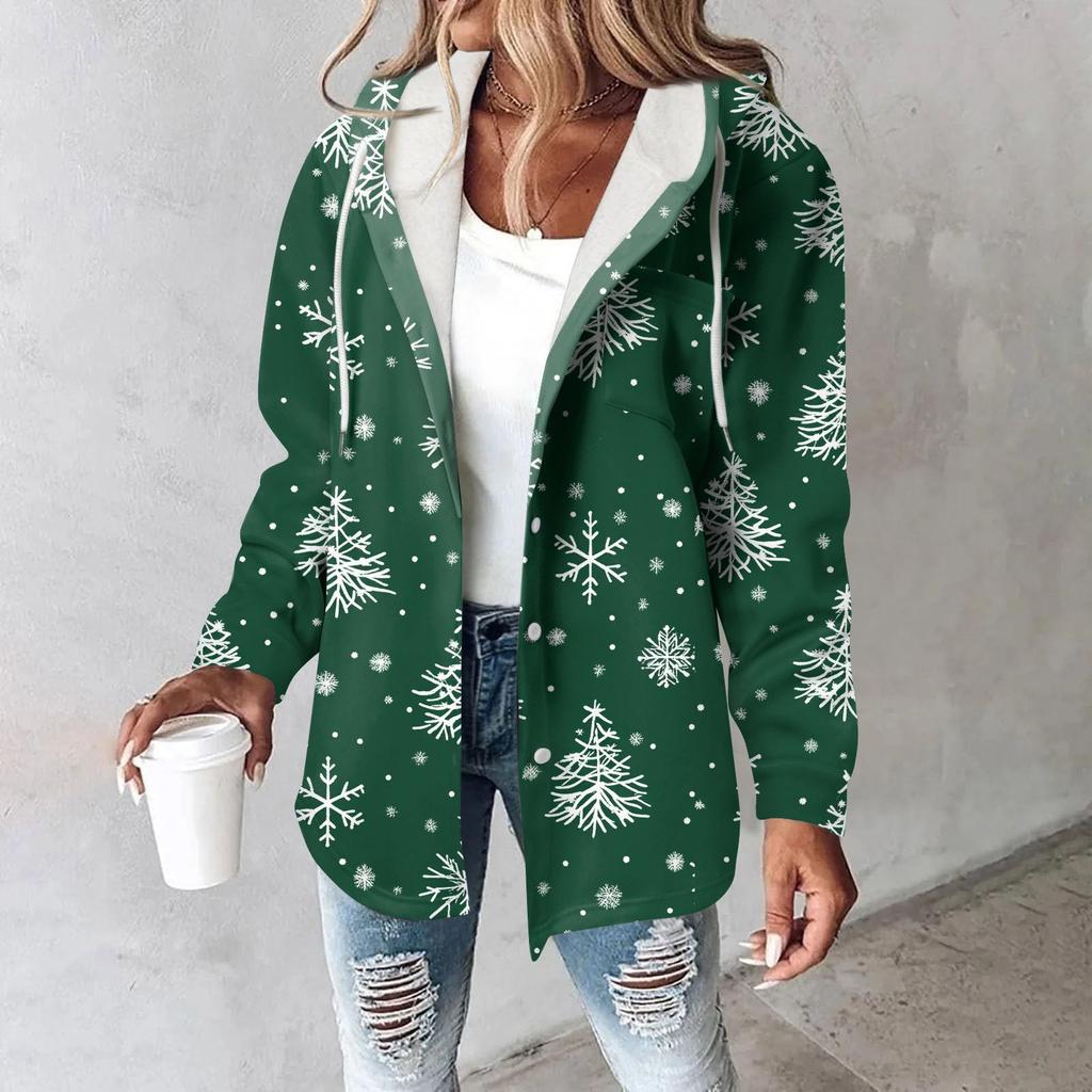 Damenmantel Lässige und modische Verbundjacke mit dicker und warmer Bedruckung