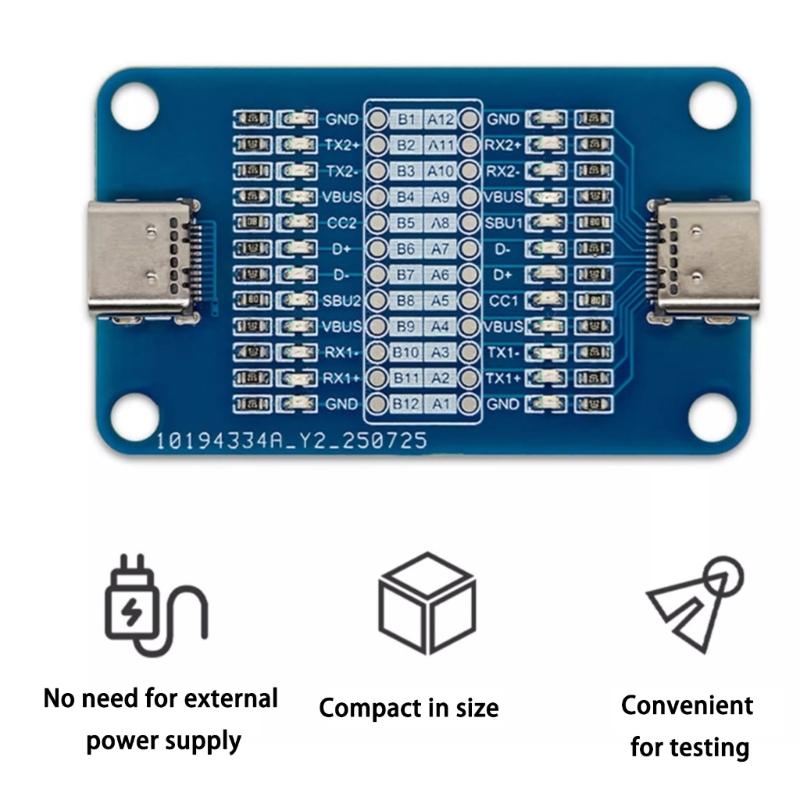 Portable Type C Connector Diagnostic Tool with LED Display For Pin Fault Detection And Cable Maintenance