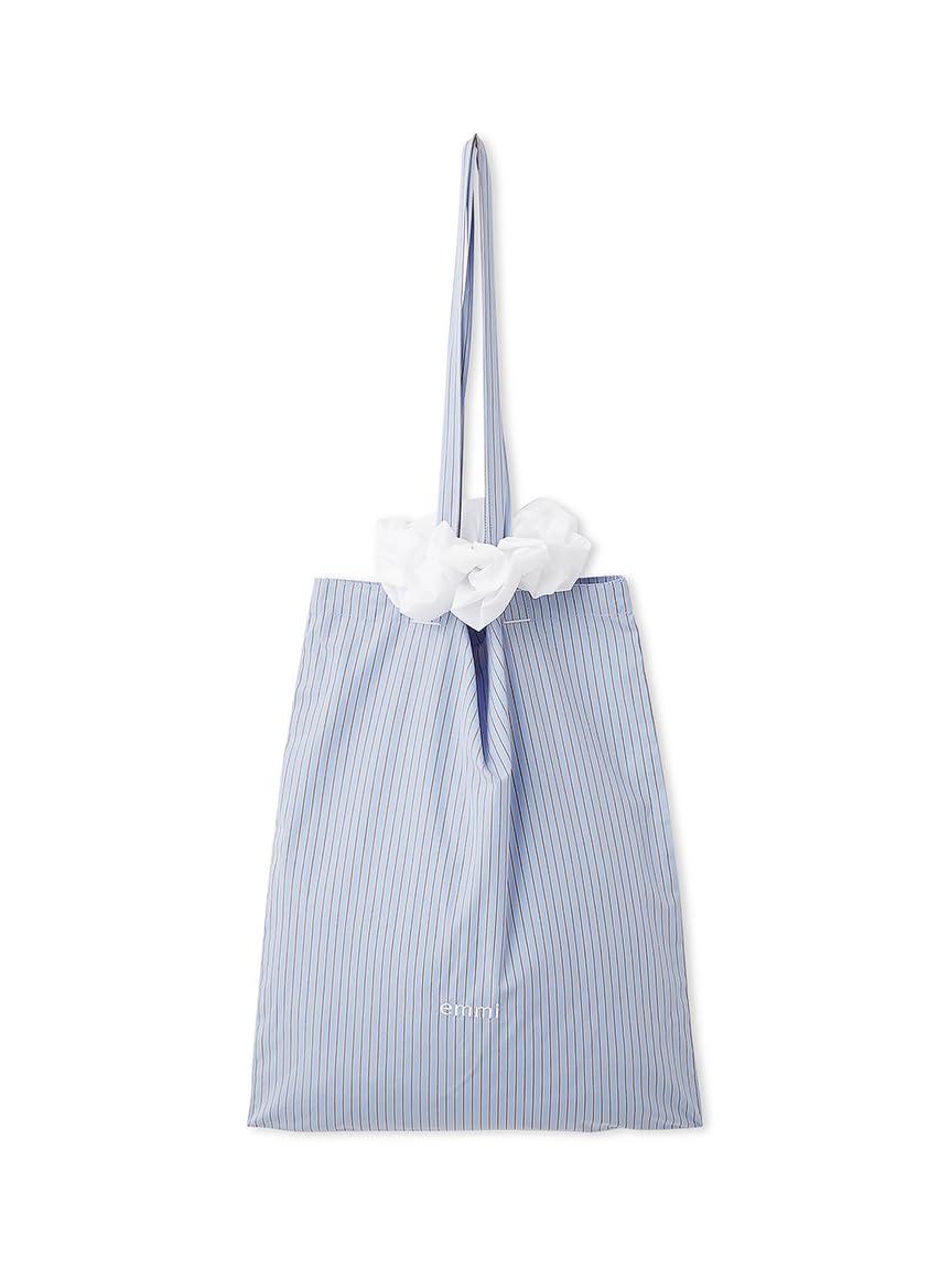 Logo Tote Bag with Scrunchie 13WGB261309 BLU Free Size [Emi] Women s