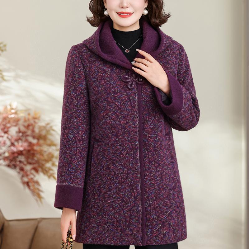 Plus Size XL-6XL Winter Jackets Woman Clothes Thick Warm Outerwears Hooded Elegant Loose Middle Age Women's Coat