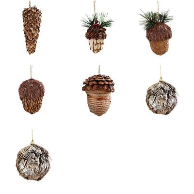 Piña Natural Decoración Navideña Colgante Adorno Festivo Duradero Para Decoración Navideña Interior y Exterior