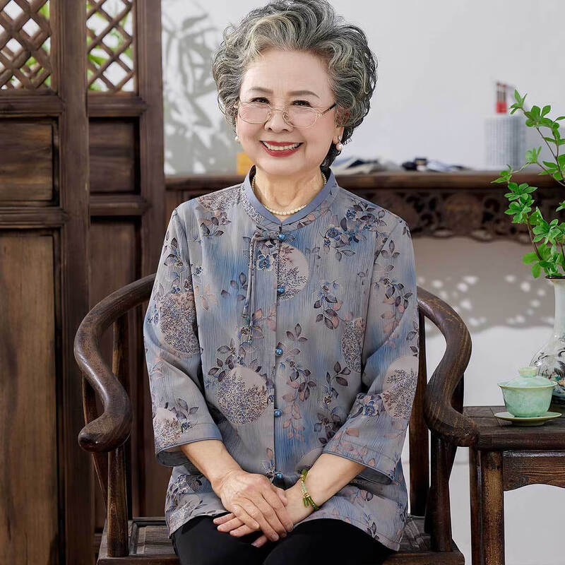 Datang Furen Printed 3/4 Sleeve Blouse for Mature Women