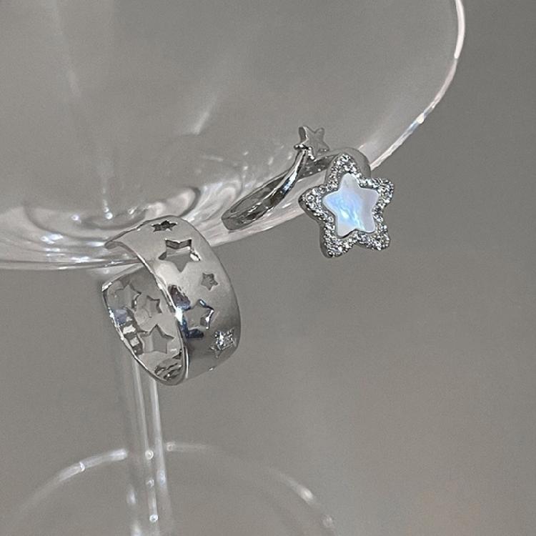 Five-Pointed Stars Finger Rings Jewelry Adjustable Punk Finger Rings Gift