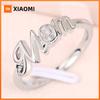 Huitan Fancy Mom Shaped Women Ring Silver Color Inlaid Bright CZ Romantic Mother's Day Elegant Accessories for Mom Jewelry Gift