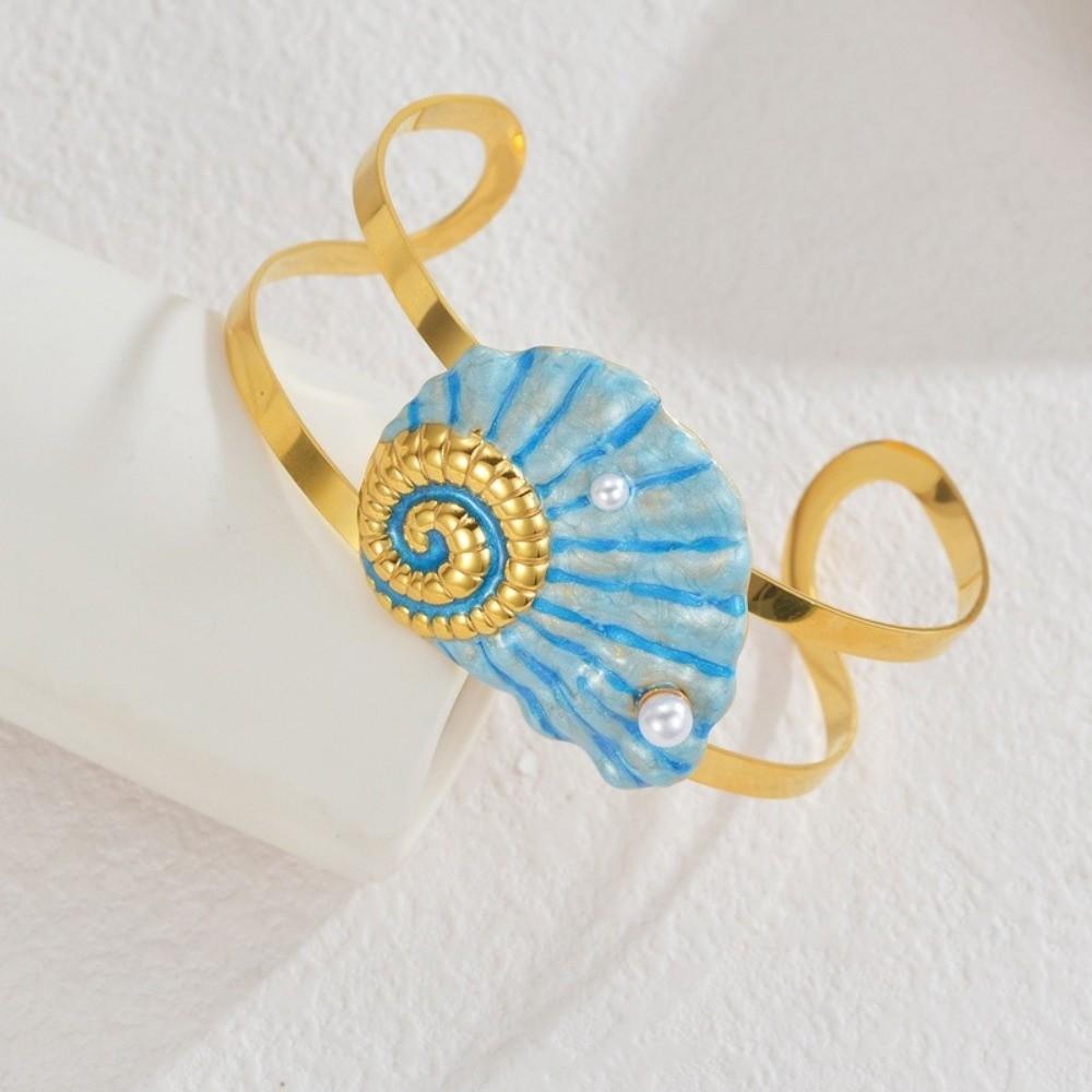 Golden Ocean Style Bracelet Waterproof Exaggerated Enamel Conch Bracelet Various Starfish Shell Turtle Shell Bracelet