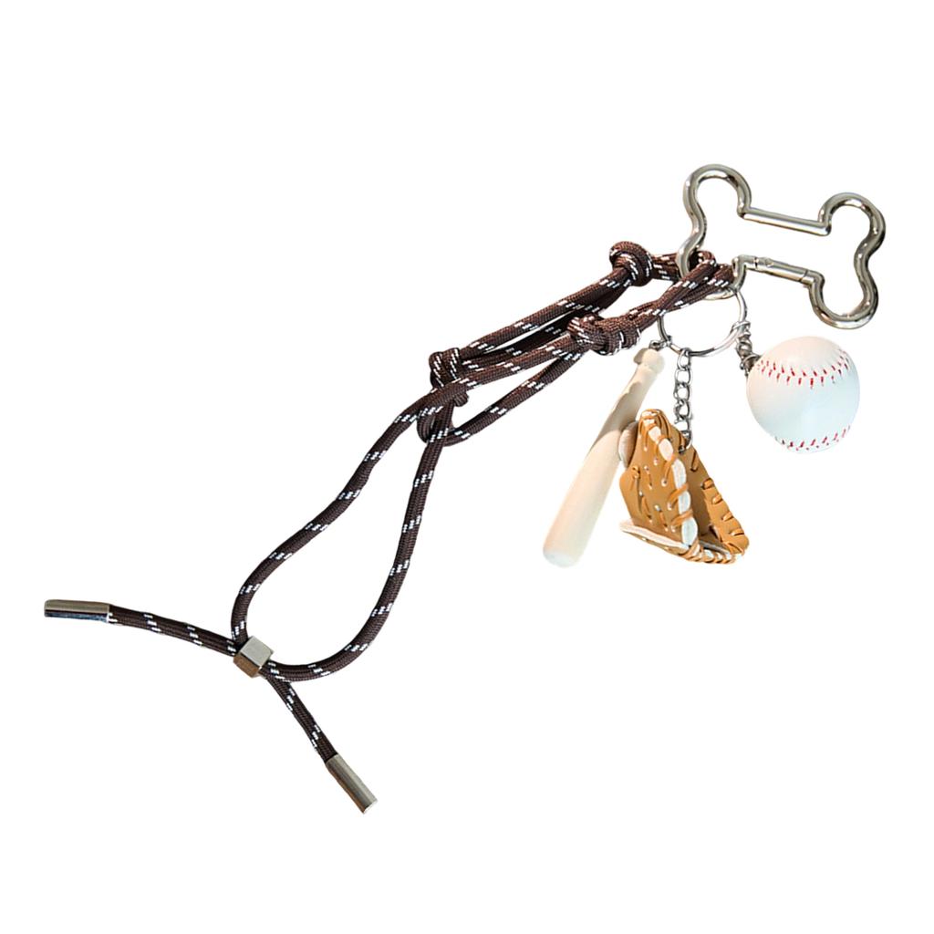 Baseball Pendant Keychain PU Leather Key Ring For Men Women Sporty Accessory Gift Contemporary Handmade Keyring Ornament