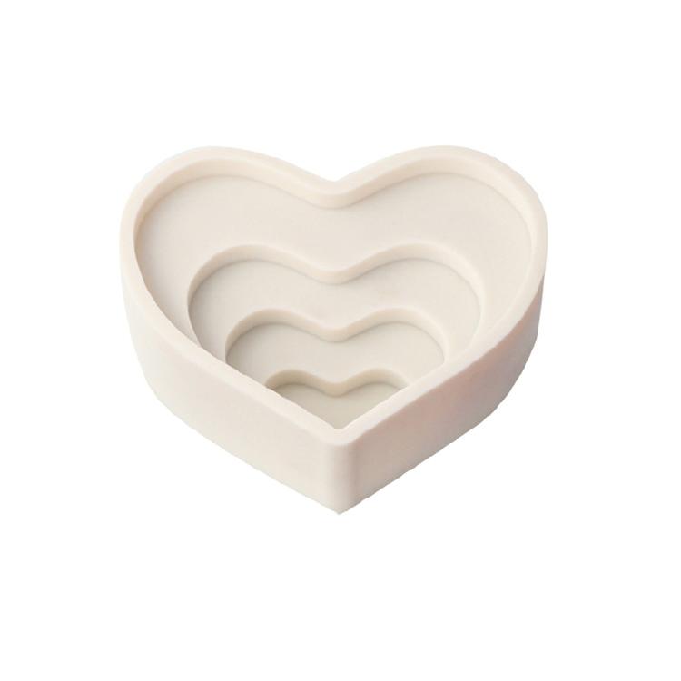 Love Heart Shape Candle Molds Heart Candle Silicone Moulds DIY Home Decoration 1