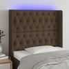 VidaXL LED Headboard Bedroom Furniture Single Bed Accessory Headboard Bed Frame Interior Dark Brown 3124369