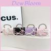Cute Color-block Kids Shoulder Bag Mini Beaded Child Bag Fashion Bow Children Crossbody Bag Pink