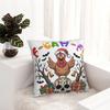 Christmas F-Caw-F Chicken Pillowcase Printed Polyester Cushion Cover Decorations Throw Pillow Case Cover Home Square 18''