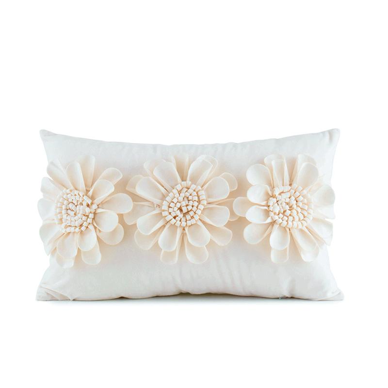 Luxury Sunflower Velvet Cushion Cover Handmade Flower Throw Pillow Cover