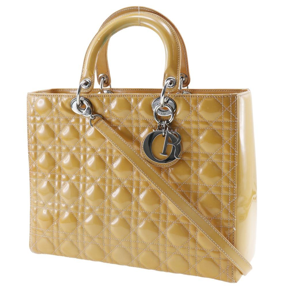 Dior Lady Dior Handbag 09-BO-0174 Patent leather Women Used