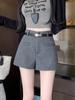 High-Waisted Women's Woolen A-Line Shorts - 2026 Autumn/Winter Collection, Fashionable Wide-Leg Bootcut Style.