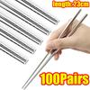 1-100Pairs Chopsticks Stainless Steel Non-slip Chinese Chopsticks Sushi Food Sticks Reusable Kitchen Tools for Dishwasher