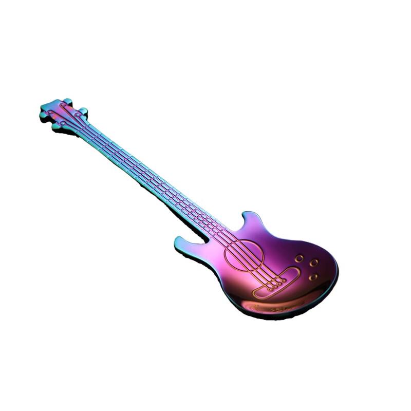 Qianxing 304 Stainless Steel Guitar Shape Coffee Spoon Set
