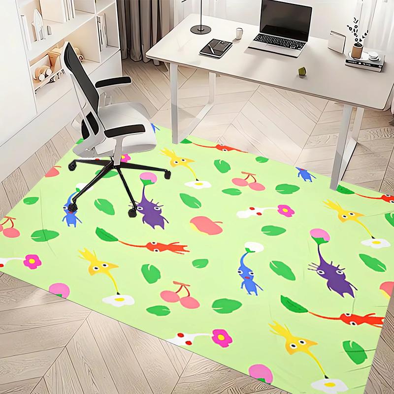 1pc Pikmin Print Area Rug - Soft, Washable Non-Slip Indoor Mat, Living Room, Home Office Decorative Rug,Office Decorative
