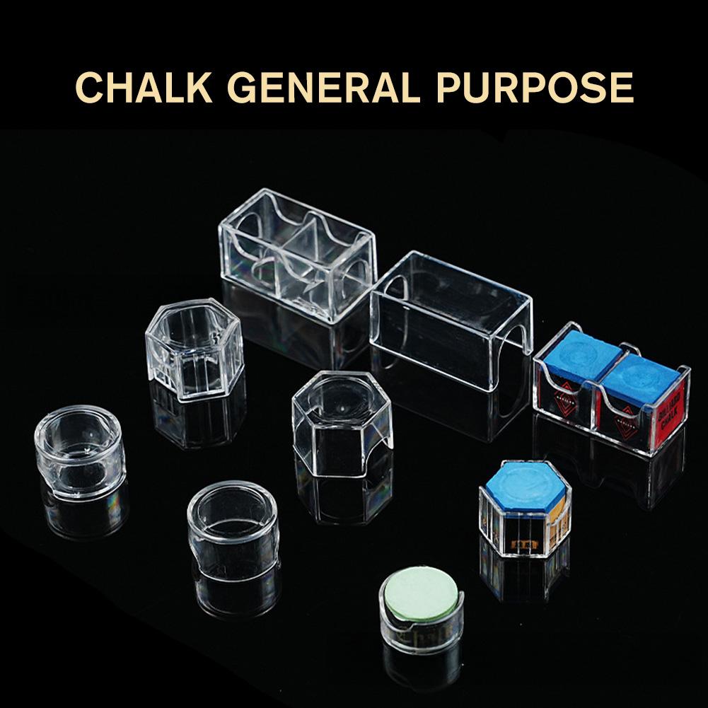 1PC Transparent Acrylic Chalk Storage Box Square Round Hexagonal Chalk Stain-Proof and Moisture-Proof Protective Box Billiards Supplies