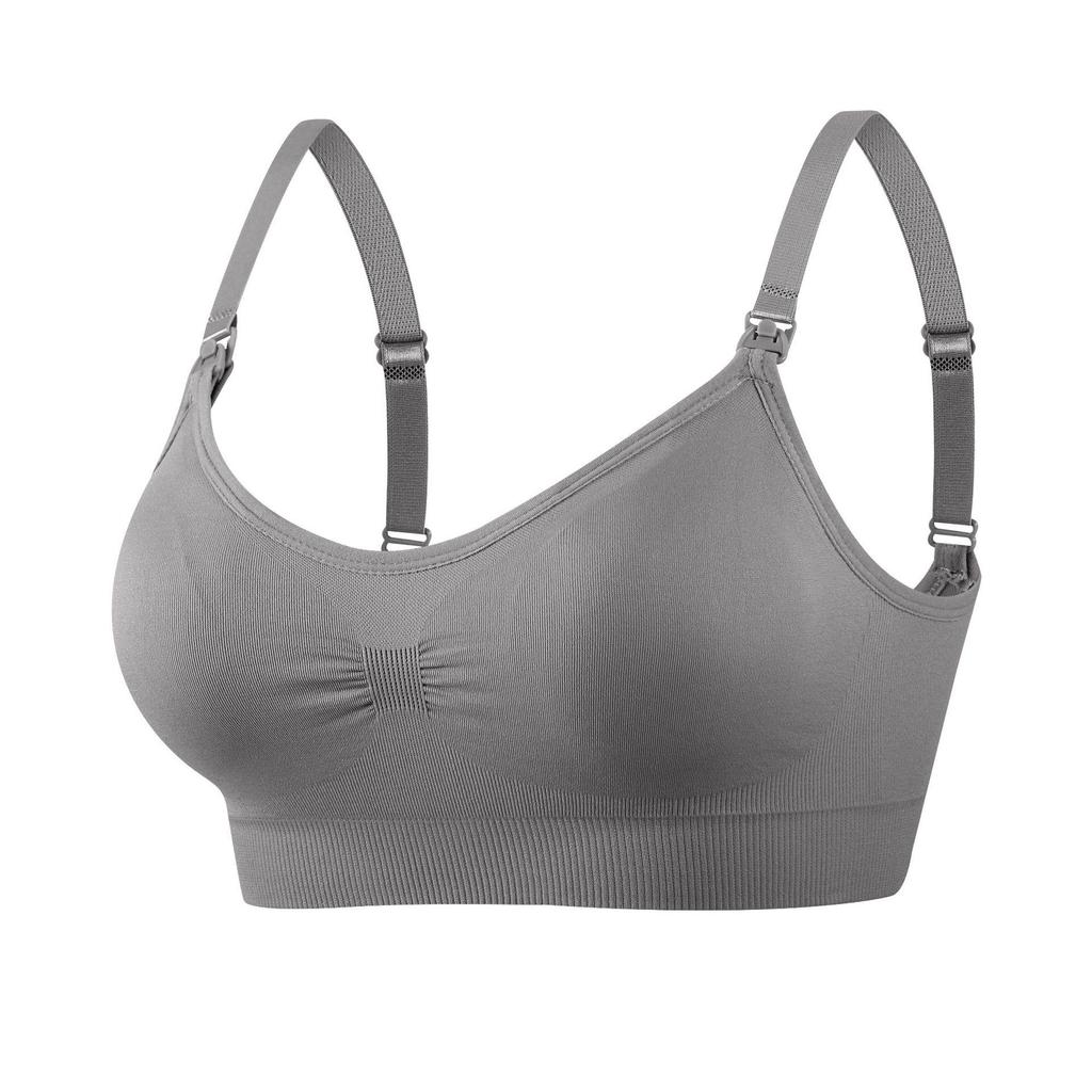 Wire-Free Plus Size Front Closure Nursing Bra for Pregnant Women - Adjustable, Seamless Design for Comfortable Feeding